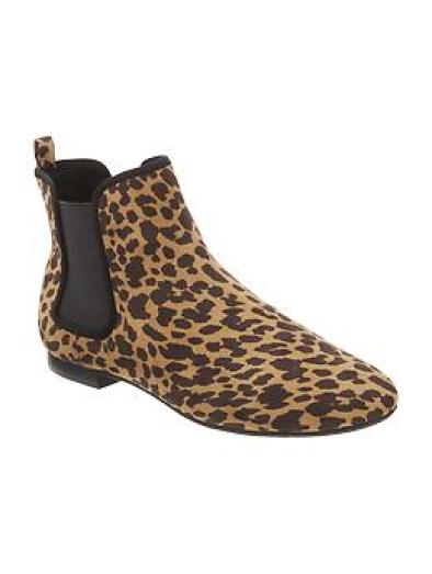 Leopard-Print Chelsea Ankle Boots - Brown Leopard